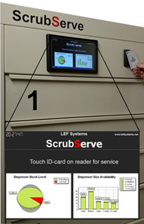ScrubServe scales to the capacity you require, a Master Dispenser has the capacity of 88 compartments